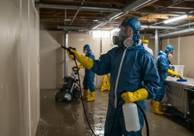 Basement Sanitization and Antimicrobial Treatment process in Willow Valley, AZ